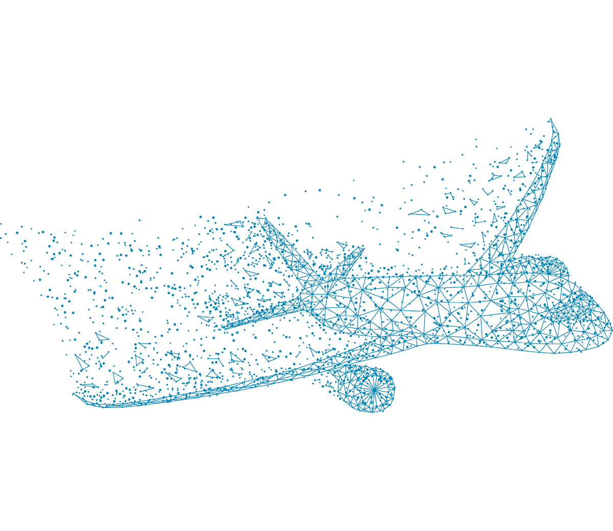 desenho de linha de um avião